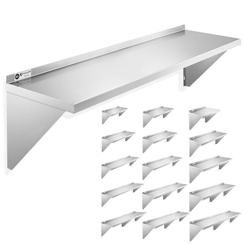 Stainless Steel Shelf - NSF Commercial Kitchen Wall Shelving